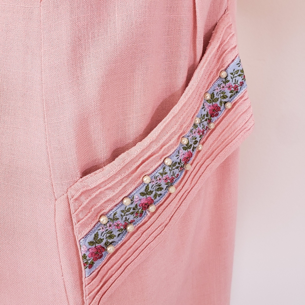VTG 50s Pink Short Sleeve Mendel Dress - Picture 9 of 13